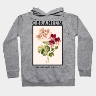 Geranium - Vintage Postcard Hoodie